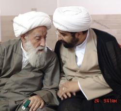 اية الله العظمى الشيخ التبريزي ونجله الشيخ جعفر التبرزي