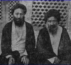 آية الله ابوالقاسم الخوئي مع اية الله السيد ميرزا محمود الروحاني