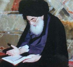 صورة للسيد السيستاني من الحرم العلوي المطهر