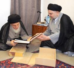 اية الله العظمى السيد الحكيم والسيد جواد الشهرستاني