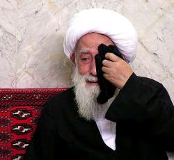 الشيخ التبريزي في مجلس شهادة الزهراء