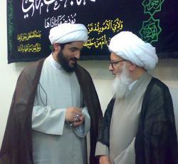 اية الله العظمى الشيخ وحيد الخراساني والشيخ احمد الدر العاملي
