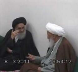 اية الله العظمى الشيخ الفياض واية الله العظمى السيد السيستاني.