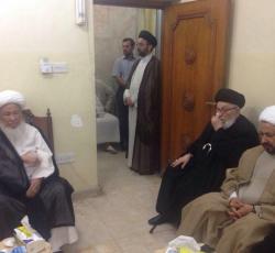 اية الله العظمى الشخ الفياض، سيد حيدر الحكيم نجل اية الله السيد محمد باقر الحكيم، العلامة سيد محمد بحر العلوم، الشيخ ابراهيم النصيراوي.