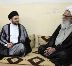 اية الله العظمى الشيخ بشير النجفي والسيد عمار الحكيم.