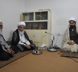 اية الله الشيخ النجفي واية الله الشيخ الفياض ونجل الشيخ النجفي شيخ علي النجفي.